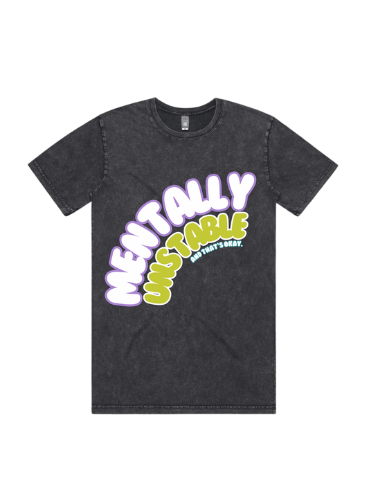 COAL Mentally Unstable Puff Print T Shirt - Coal